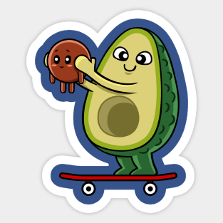 Skate father avocado Sticker